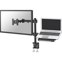 Neomounts FPMA-D960NOTEBOOK Monitor arm with laptop holder, 10-27 inch, 0-10 kg, black