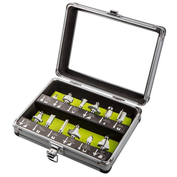 Graphite 57H210 jeu de fraises en carbure 12 pièces 8 mm