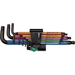 Wera 5022210001, Juego de llaves en L métricas, 9 piezas, negro
