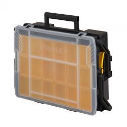 Stanley STST1-75540 pieza pequeña y caja de herramientas Caja para piezas pequeñas Plástico Negro, Transparente