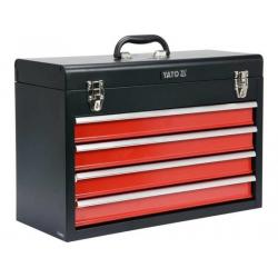 Yato YT-08874 pieza pequeña y caja de herramientas Acero inoxidable Negro, Rojo
