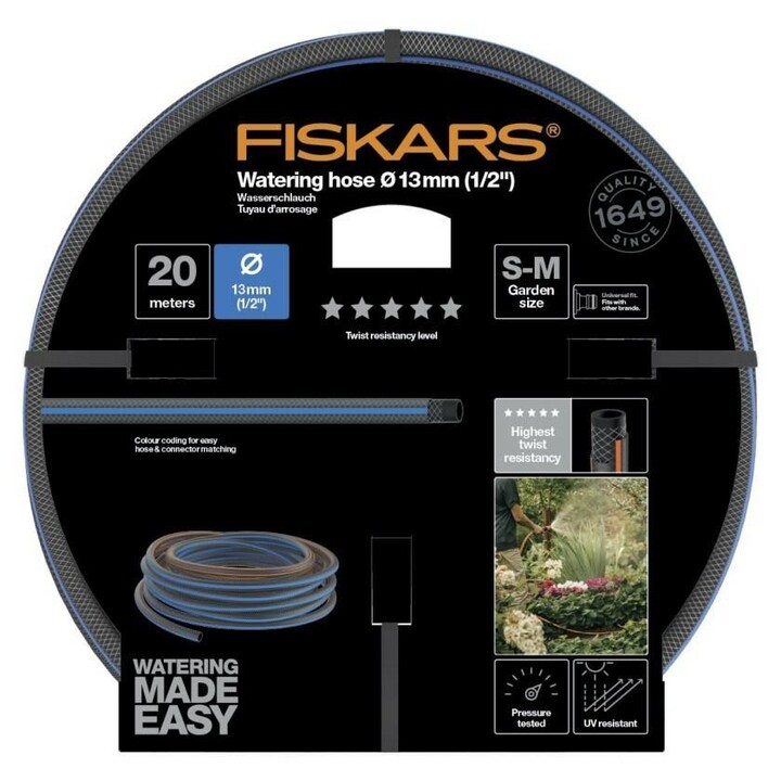 Fiskars 1027107 manguera de jardín 20 m Por encima del suelo Azul, Gris