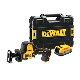 DeWALT DCS369E1T, sega circolare compatta 18V XR, motore brushless, custodia TSTAK, giallo