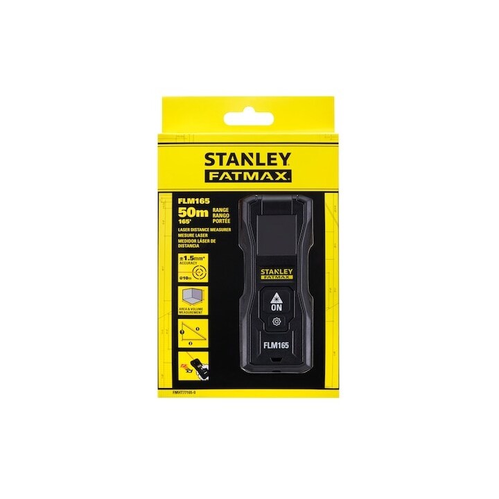 Stanley FATMAX FMHT77165-0 Entfernungsmesser Laser-Distanzmessgerät Schwarz 50 m