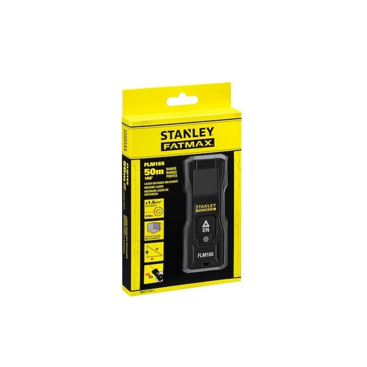 Stanley FATMAX FMHT77165-0 telémetro Medidor láser de distancias Negro 50 m
