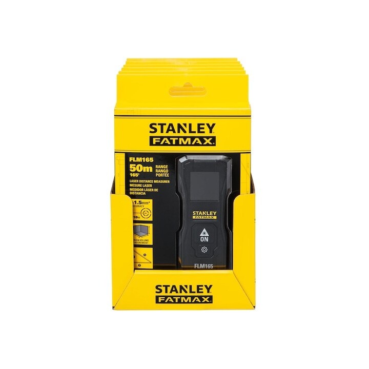 Stanley FATMAX FMHT77165-0 Entfernungsmesser Laser-Distanzmessgerät Schwarz 50 m