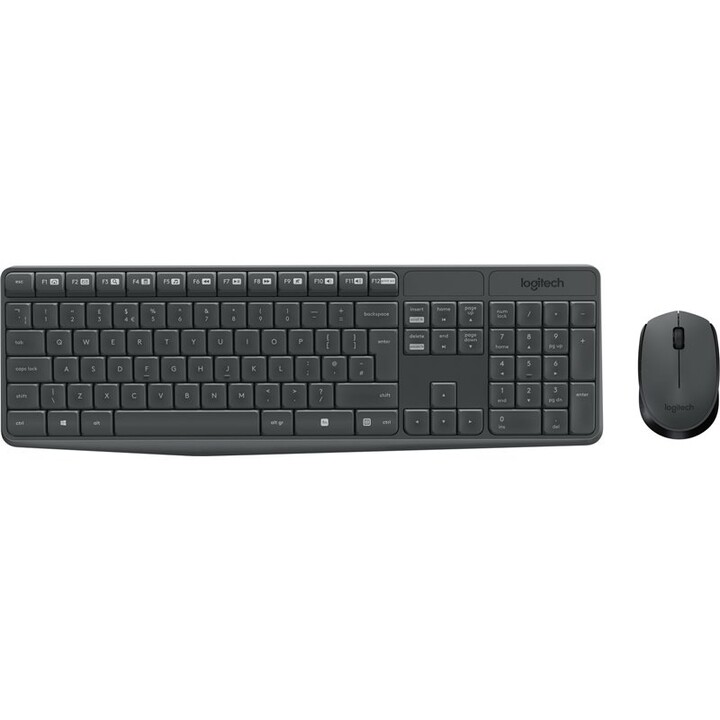 Logitech Ratón y Teclado Inálambrico MK235 (DE) (920-007905) Negro