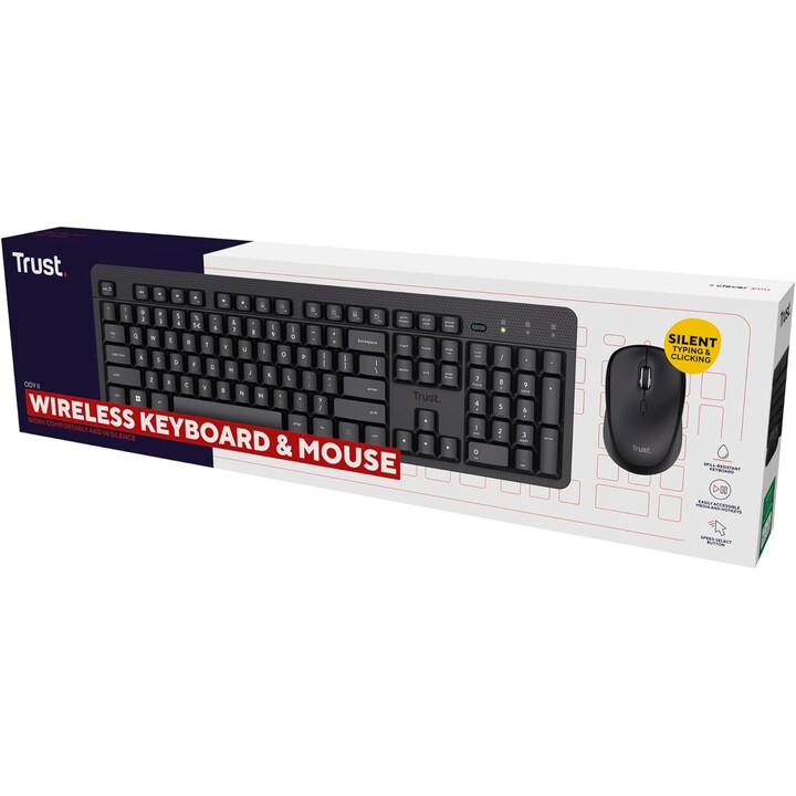 TASTIERA +MOUSE ODYII WRL OPT./ENG 25018 TRUST