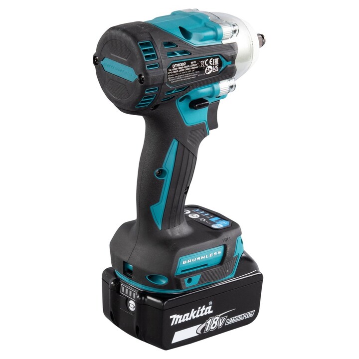 Makita DTW302Z atornilladora de impacto con batería 3/8" 3200 RPM Negro, Azul 18 V