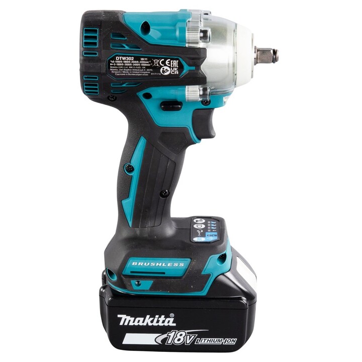 Makita DTW302Z atornilladora de impacto con batería 3/8" 3200 RPM Negro, Azul 18 V