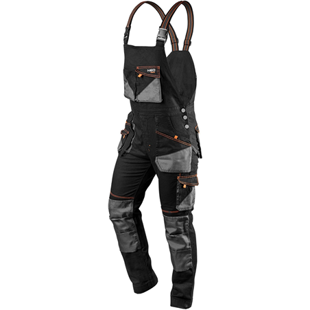 Pantalones de babero de trabajo HD Slim, tamaño M
