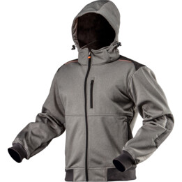 Giacca da lavoro softshell con cappuccio staccabile, taglia XL