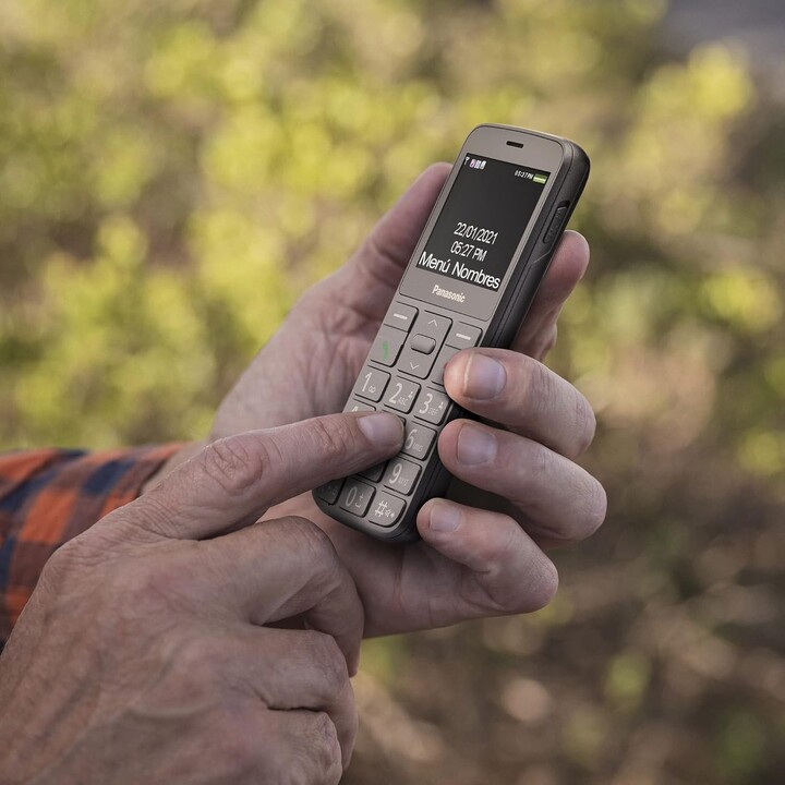 Panasonic KX-TU160ExB, SOS-Taste, große Hintergrundbeleuchtungsschlüssel, Kompatibilität für Hörgeräte, Bluetooth, Schwarz