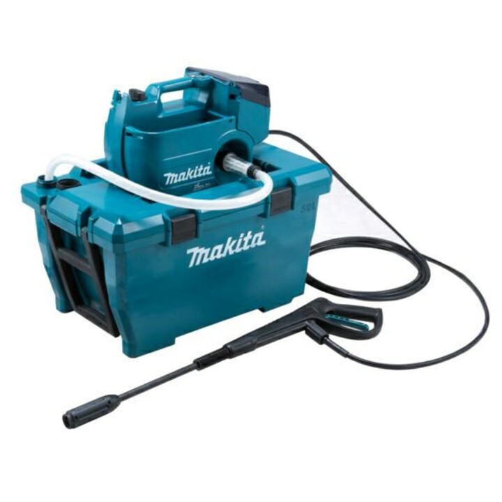 Makita DHW080ZK Limpiadora de alta presión o Hidrolimpiadora Vertical Batería 380 l/h Negro, Azul