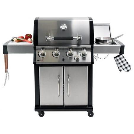 Yato YG-20013 barbacoa y parrilla al aire libre Carro Gas Negro, Plata 17500 W