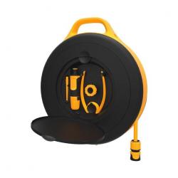 Fiskars Waterhweel S Carrete de pie Negro, Naranja