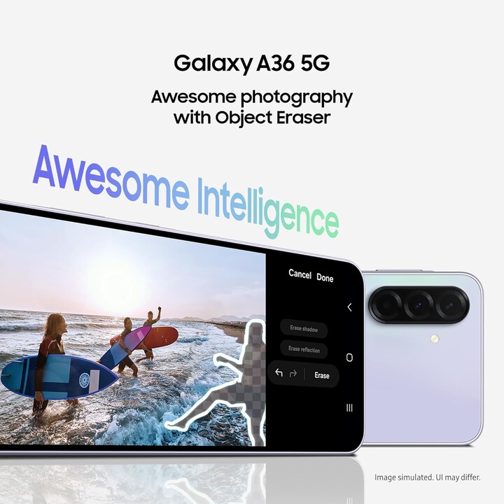 Samsung Galaxy A36 A366 5G, 6+128GB, 6,7 FHD+ Super AMOLED, Qualcomm Snapdragon 6 Gen 3, 5000 Mah, Black