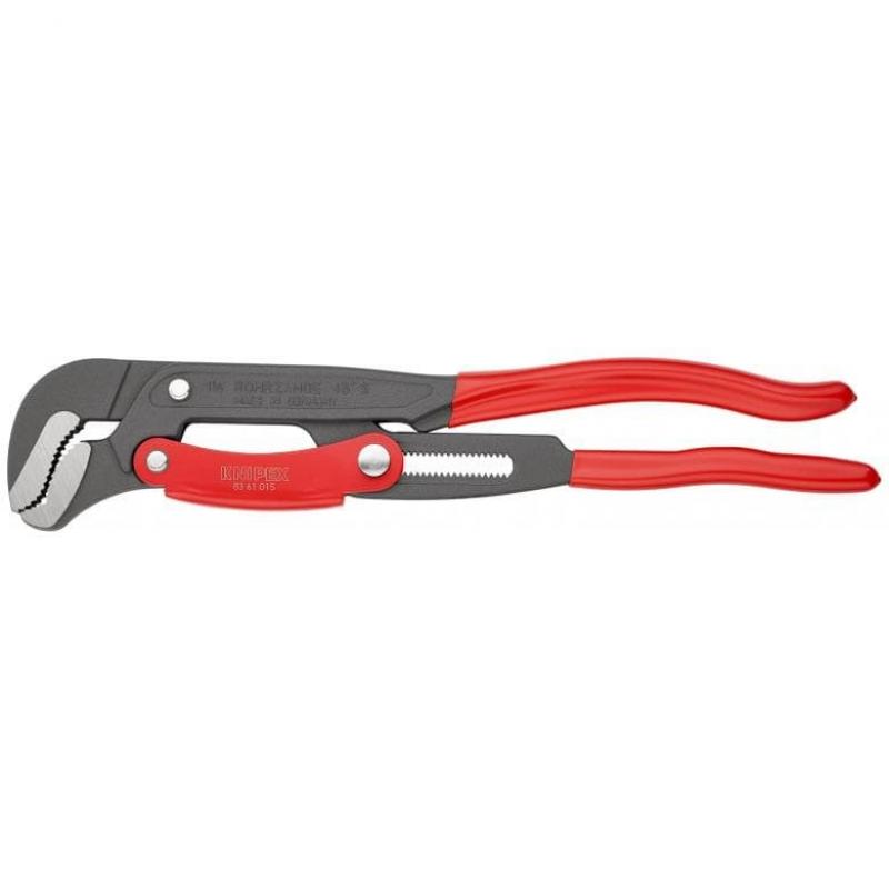 Adjustable wrench for pipes with S type jaws, 420mm length