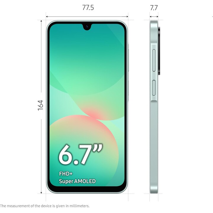 Samsung Galaxy A26 A266, 8+256GB, smartphone 5G, intelligenza fantastica, fotocamera da 50 MP, verde