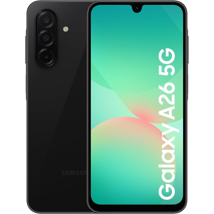 Samsung Galaxy A26 A266, 6+128GB, smartphone 5G, intelligenza fantastica, fotocamera da 50 MP, nero