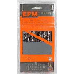 HSS Drill Bit Set for Metal 1-10mm with 19 pieces