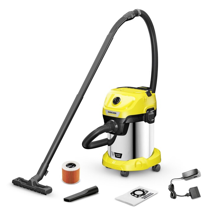 Kärcher WD 3-18 17 L Drum Vacuum Cleaner Wet and Dry 225 W Dust Bag