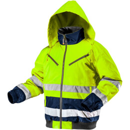 Chaqueta de trabajo aislada de alta visibilidad, amarillo, tamaño xxxl