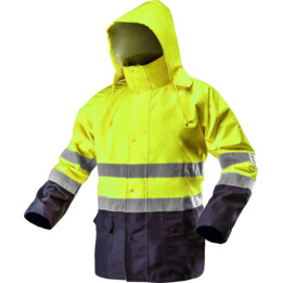 Waterproof high-visibility work jacket, yellow, size L