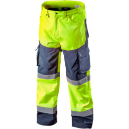 Pantalones de trabajo blando de alta visibilidad, amarillo, tamaño XL