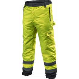 Pantalones de trabajo de alta visibilidad, acolchado, amarillo, tamaño xxl