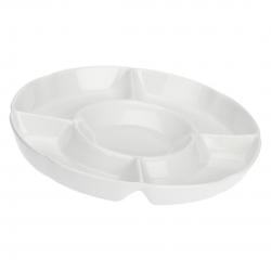 LA PORCELLANA BIANCA CONVIVIO Round snack tray 25.5 cm