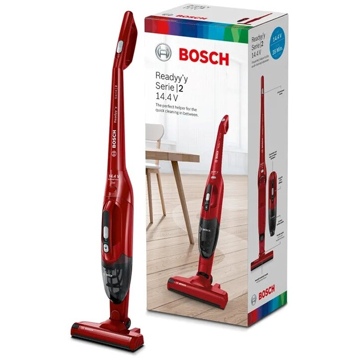 Bosch Serie 2 BBHF214R Aspirapolvere senza fili 2 in 1 Rosso