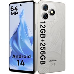Ulefone Note 18 Pro, 12GB+256GB/SD-2TB, 64MP+50MP+32MP Camera, Android 14, Batería de 5450mAh, GPS, OTG, NFC, Gris