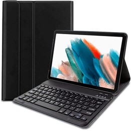 COOL Hülle aus Kunstleder schwarz mit Bluetooth-Tastatur für Samsung Galaxy Tab A8 X200/X205
