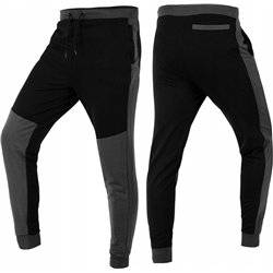 Pantalones de chándal de confort, gris negro, tamaño s