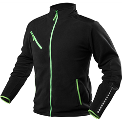 Trabajo premium de vellón, negro, refuerzos de cordura, tamaño XL