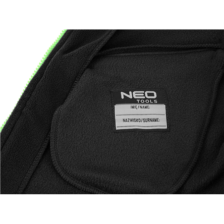 Trabajo premium de vellón, negro, refuerzos de cordura, tamaño XL