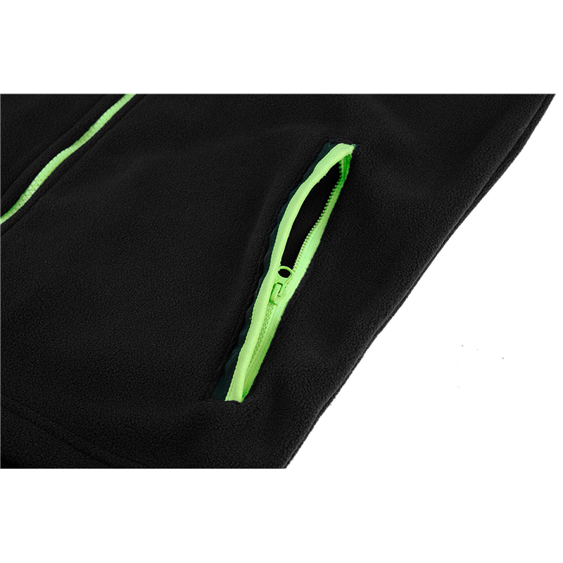 Trabajo premium de vellón, negro, refuerzos de cordura, tamaño XL