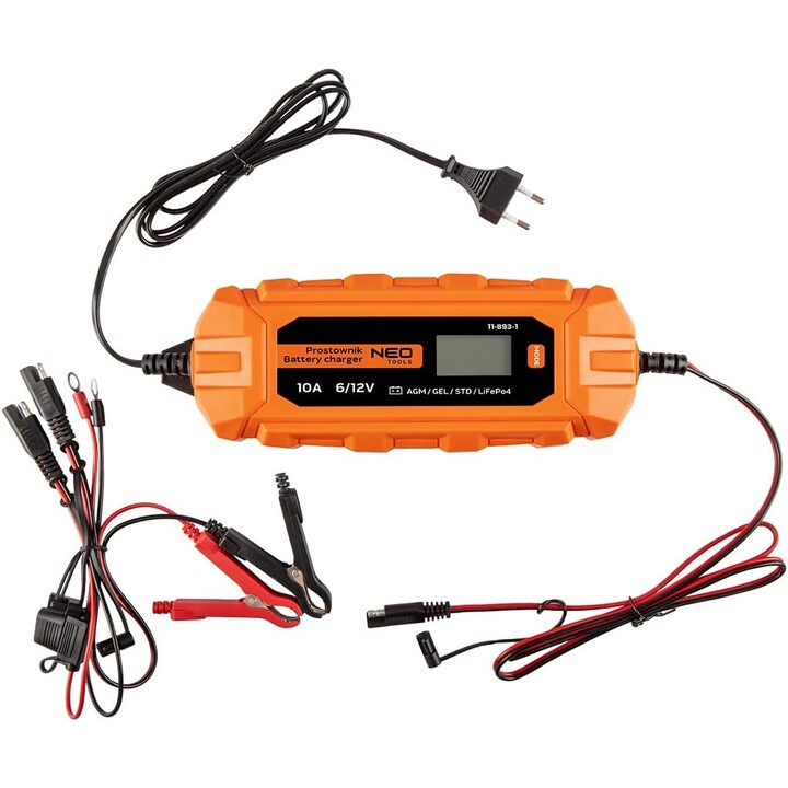 NEO Tools 11-893-1 caricabatterie automatico 10 A/160 W 3-200 Ah per batterie