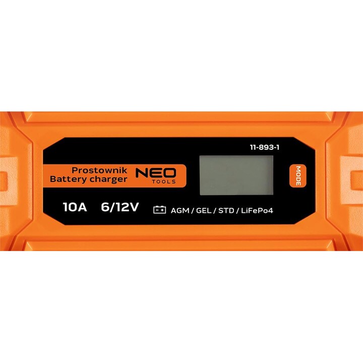 NEO Tools 11-893-1 chargeur automatique 10 A/160 W 3-200 Ah pour batteries