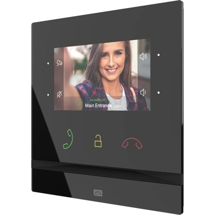 2N 91378501 Indoor Compact Series Intercom Unit de répondeur avec 4,3" Affichage couleur, 12vdc, noir
