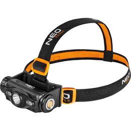 Linterna frontal recargable USB 1000 lm roja, LED azul Cree + LED