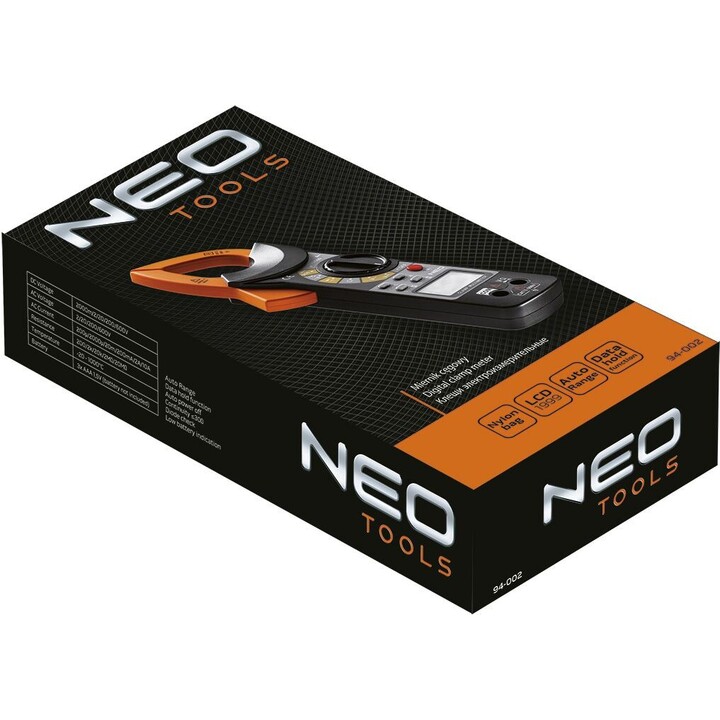 NEO 94-002 Alicate amperímetro digital preto