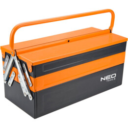 NEO TOOLS 84-100 metal tool box black and orange