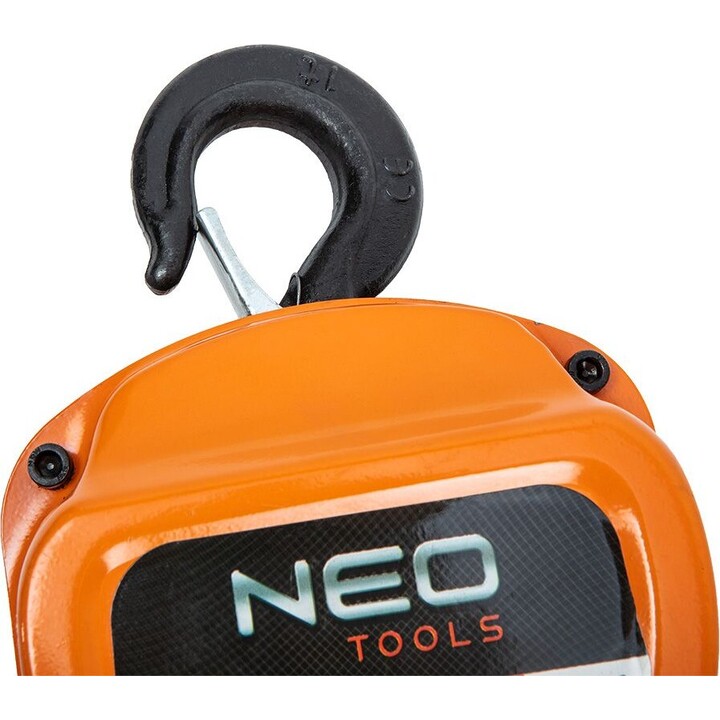 Neo Tools TOP-11-762, Kettenwinde 3T 3m, Orange/Schwarz