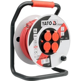 Yato YT-8106 30m 4-Outlet AC Power Strip Indoor/Outdoor Black, Red, White