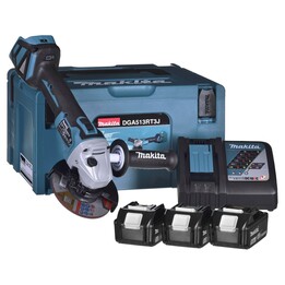 Smerigliatrice angolare a batteria Makita 18V 3x5.0Ah DGA513RT3J