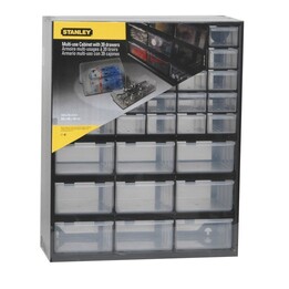 Stanley 1-93-981 Small Parts and Tool Box Small Parts Box Black Plastic, Clear