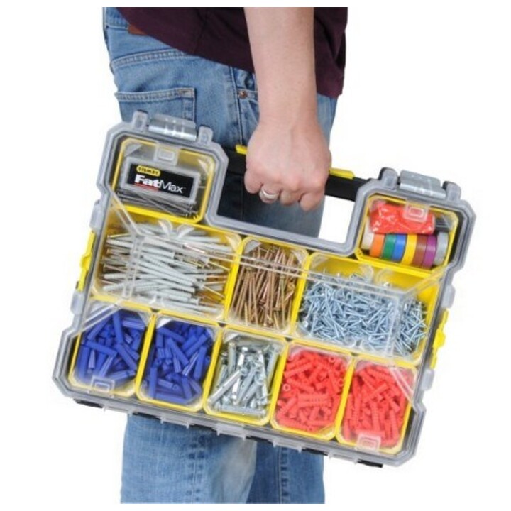 Stanley 1-97-517 Kleinteil/Werkzeugkasten Schwarz, Transparent, Gelb