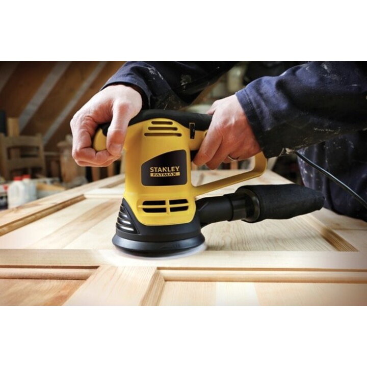 Stanley FME440K Lixadeira orbital aleatória 12000 RPM Preto, Amarelo 480 W